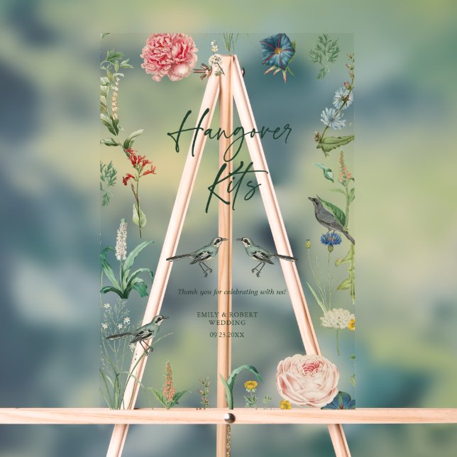 En Acrylique Panneau Kits de passe-passe Cadre de fleurs sauvag (Neutre)