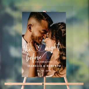 En Acrylique Panneau La Nuit Avant Le Dîner Mariage