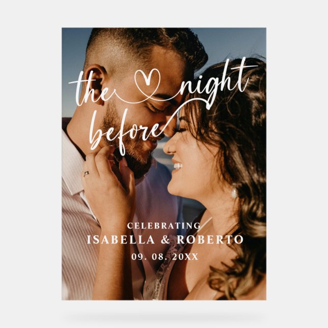 En Acrylique Panneau La Nuit Avant Le Dîner Mariage (Recto)