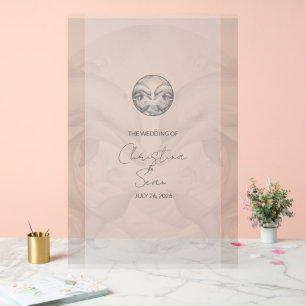 En Acrylique Panneau Mariage du thème Dauphin personnalisé