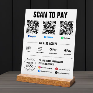 En Acrylique Panneau tout-en-un de numérisation pour payer avec