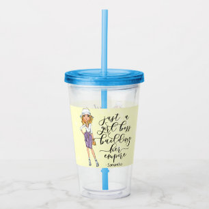 En Acrylique Patron de fille Verre Lady Blonde Jaune