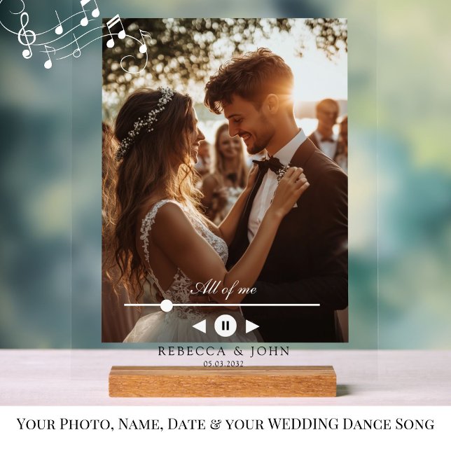 En Acrylique Personnalisé, Photo, Première Danse, Panneau de Ma (Personalized, Photo, First Song, Wedding, Memory, Acyrly Sign for Couples /Newylweds.)