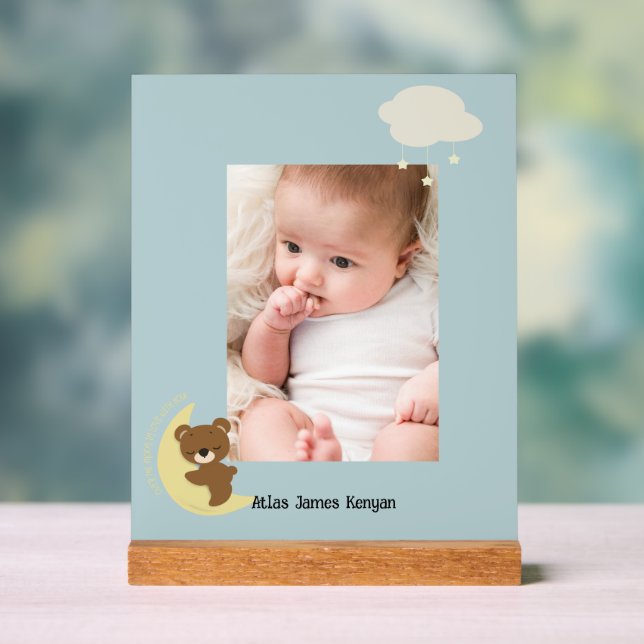 En Acrylique Photo personnalisée sur le panneau Lune (Neutre)