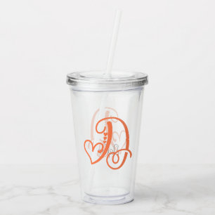 En Acrylique Verre avec Initiale et Prénom personnalisable! - D