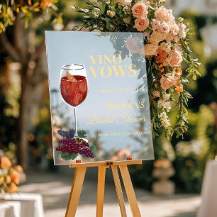 En Acrylique Vino avant la douche nuptiale Vows Panneau de bien