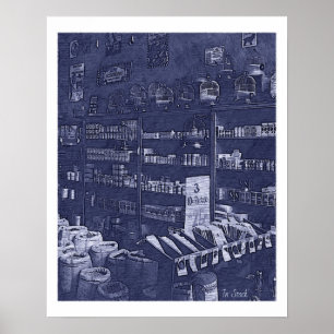 En affiche vintage courante d'art