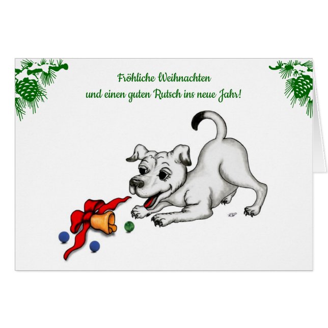 en allemand, Noël avec Chipe Cloche et Ball (Devant horizontal)