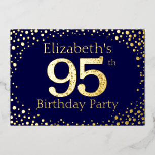 En Aluminium 95e anniversaire Foil Invitation