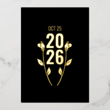 Anniversaire classique Mariage Foil Invitation