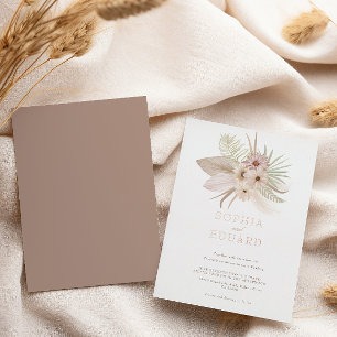 En Aluminium Bohème Tropical Mariage Foil Invitation