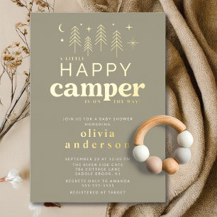 En Aluminium Bonne Invitation Baby shower Camper