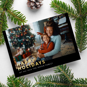 En Aluminium Carte de vœux festive photo minimaliste