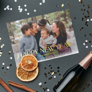 En Aluminium Carte de vœux FOIL Joyeuse Année pour une journée 