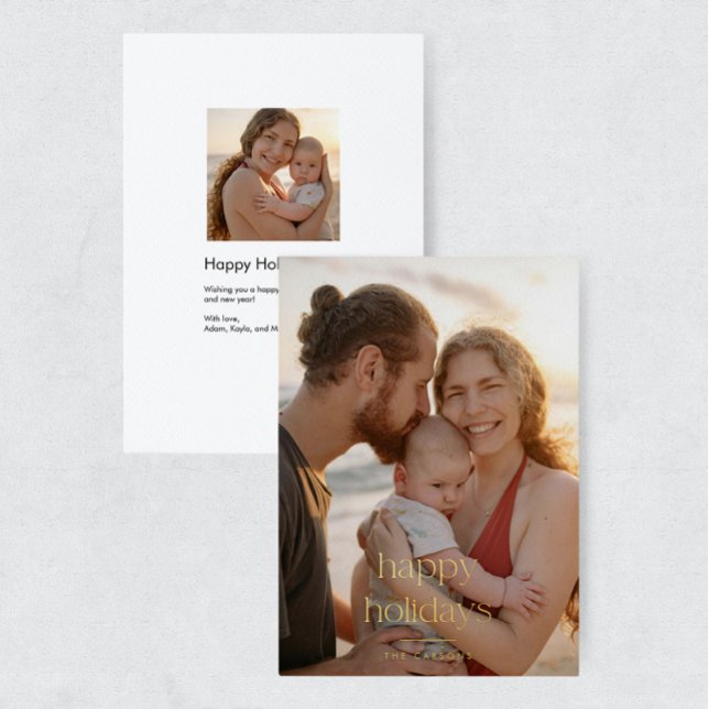 En Aluminium Carte de vœux Joyeuses Fêtes Moderne Luxe avec Pho (Créateur téléchargé)