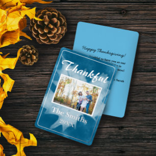 En Aluminium Carte de vœux photo de Thanksgiving à l'aquarelle