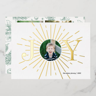 En Aluminium Carte de vœux photo Joy Holiday, Joyeux, Enfant, R