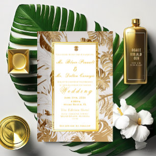 En Aluminium Élégante Monstère Or Dorée Invitation Foil