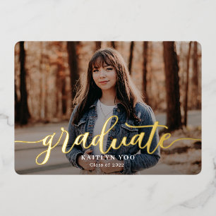 En Aluminium Exquise Goût Foil Graduation Invitation