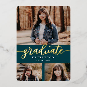 En Aluminium Exquise Goût Foil Graduation Invitation Foil In