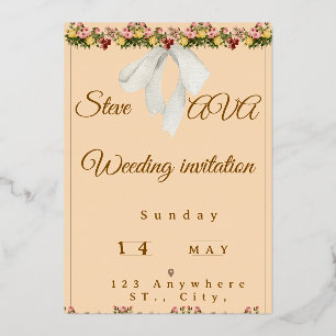 En Aluminium Faire invitation de mariage à l'aquarelle