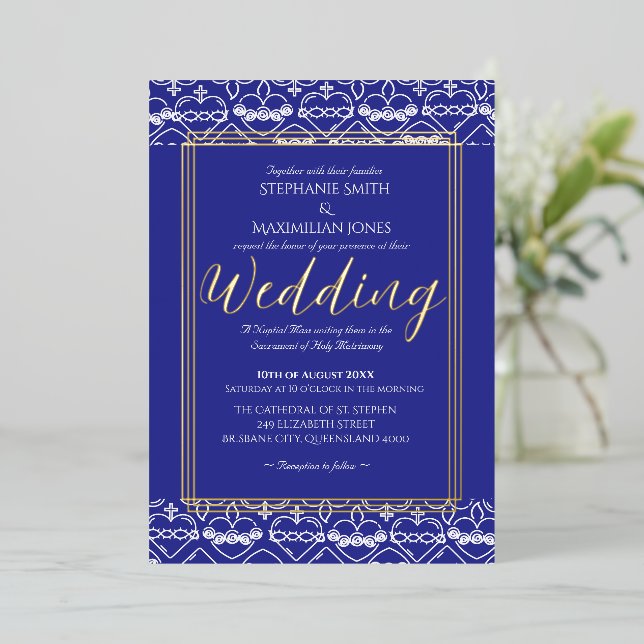 En Aluminium Faire invitation de mariage catholique (Debout devant)