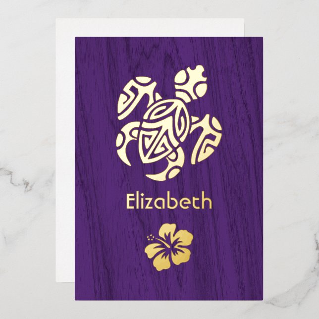 En Aluminium Fête des mariées tropicale rustique Invitation (Recto/Verso)