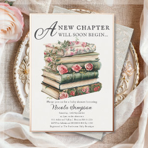 En Aluminium Fleur sauvage Invitation Baby shower Foil
