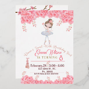 En Aluminium Floral Ballerina Invitation Anniversaire Pour Fill