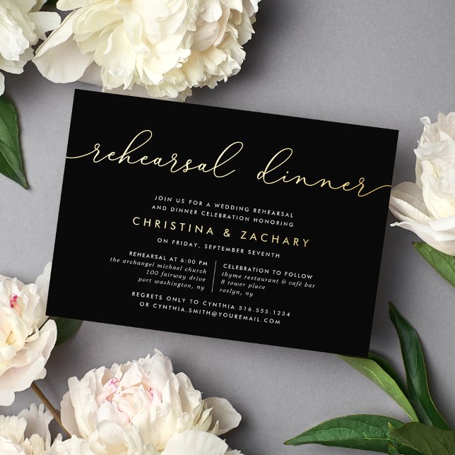 En Aluminium Gin Lane | Dîner de répétition Invitation à l'huil (Créateur téléchargé)