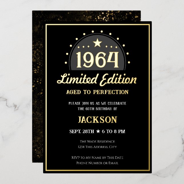 En Aluminium Invitation 60th Birthday Limited Edition (Recto/Verso)