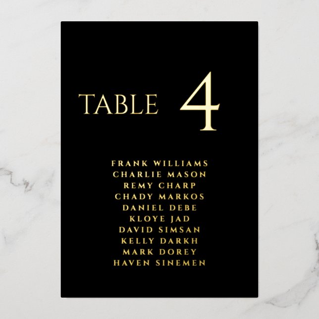 En Aluminium Invitation à huile réelle noire et blanche moderne (Recto)