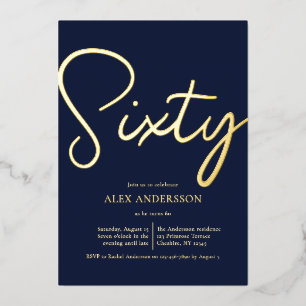 En Aluminium Invitation à la fête d'anniversaire masculine