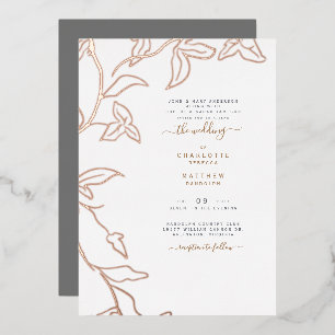 En Aluminium Invitation à l'huile de Mariage ivoire et à la gou