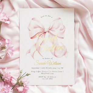 En Aluminium Invitation à l'huile de Sweet sixteen rose Bow