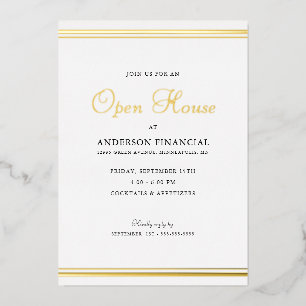 En Aluminium Invitation Business Open House Classique Professio