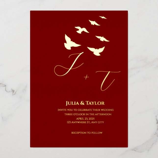 En Aluminium Invitation Classique Élégante (Recto)