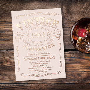 En Aluminium Invitation d'anniversaire à thème Whisky Vintage o