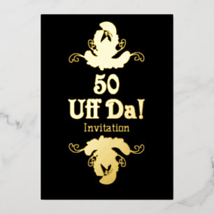 En Aluminium Invitation d'anniversaire des 50 ans UFF DA