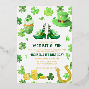 En Aluminium Invitation d'anniversaire pour la Saint-Patrick