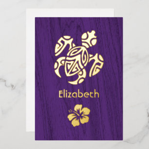 En Aluminium Invitation de carton de douche de mariée tropicale