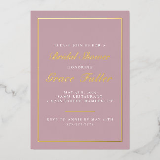 En Aluminium Invitation de carton d'éléments foil avec typograp