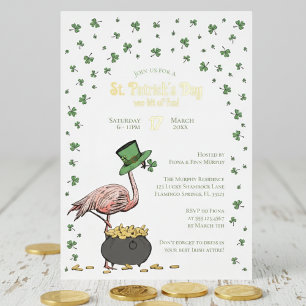 En Aluminium Invitation de fête du jour de la Saint-Patrick Fla