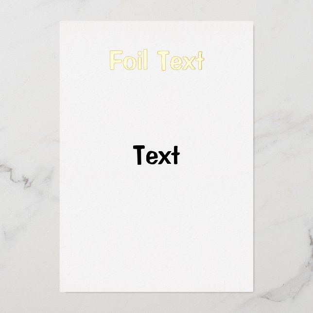 En Aluminium invitation de feuille de test (Recto)