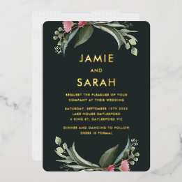 En Aluminium Invitation de Foil Gum Blossom