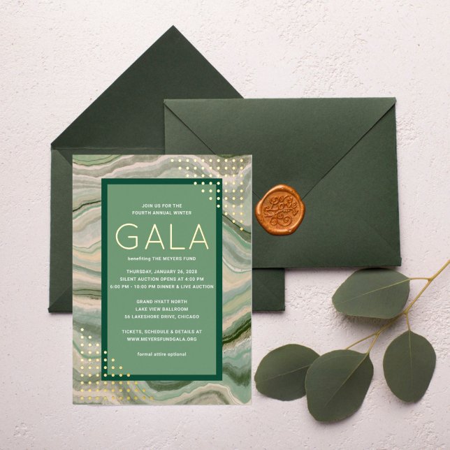 En Aluminium Invitation de gala à motif de géode (Créateur téléchargé)