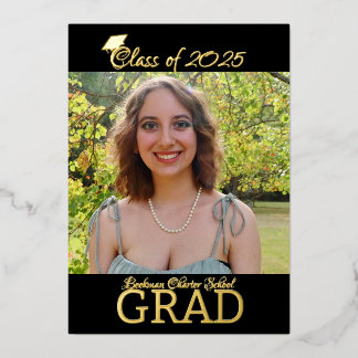 En Aluminium Invitation de graduation Foil personnalisable