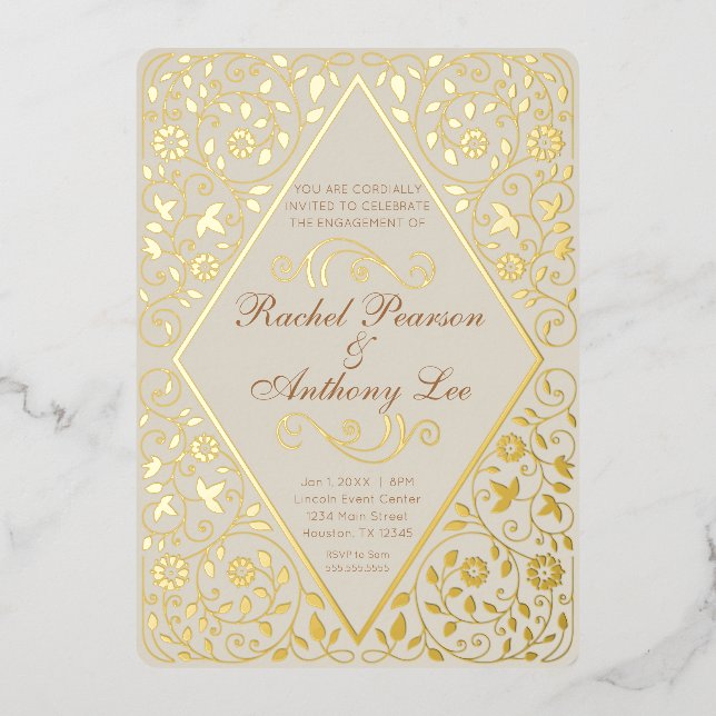 En Aluminium Invitation de la partie de l'engagement de l'organ (Recto)