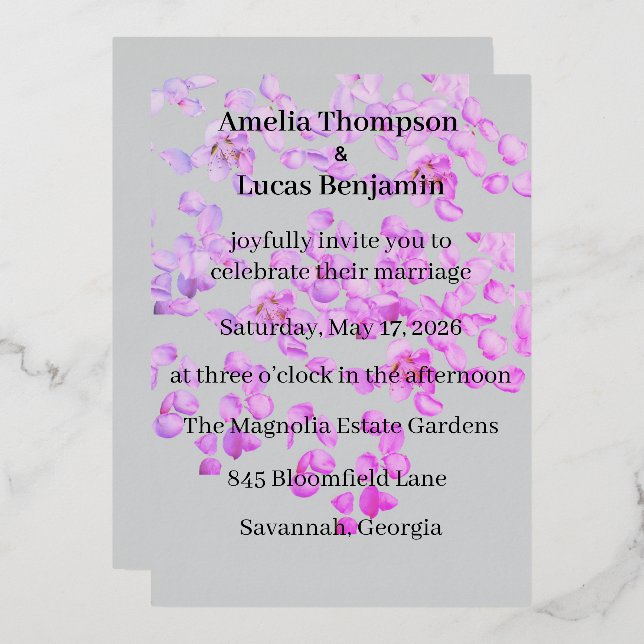 En Aluminium Invitation de mariage (Recto/Verso)
