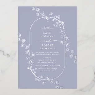 En Aluminium Invitation de mariage à motif floral moderne esqui